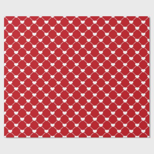 Love Grid Wrapping Paper Cadeaupapier (Vlak)