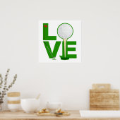 LOVE groene letters voor Golfafdruk Poster (Keuken)