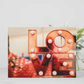 LOVE (Grote Rode Letters) Kaart (Staand voorkant)