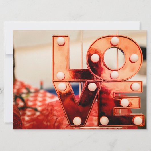 LOVE (Grote Rode Letters) Kaart (Voorkant)