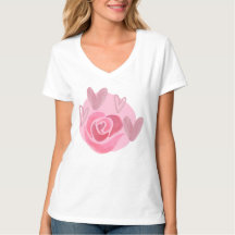 Love Grows Bloemen Hart Zwangerschaps T-Shirt