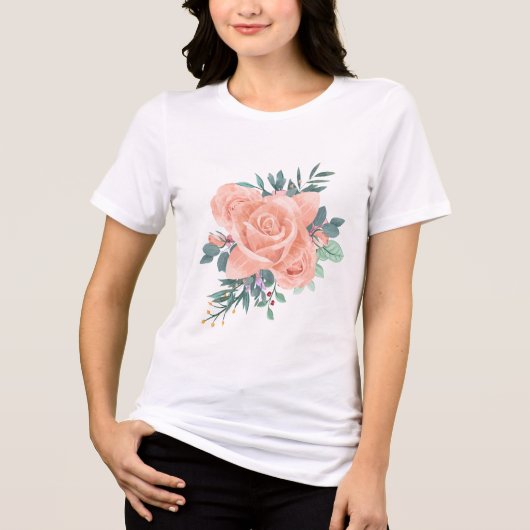 Love Grows – Bloemige Zwangerschaps T-Shirt (Voorkant)