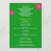 "Love Grows" Bright Floral Wedding Programs Programmakaart (Achterkant)