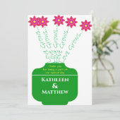 "Love Grows" Bright Floral Wedding Programs Programmakaart (Staand voorkant)