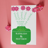 "Love Grows" Bright Floral Wedding Programs Programmakaart