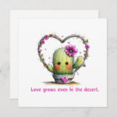 Love Grows Even in the Desert – Greeting Card Kaart (Voorkant / Achterkant)