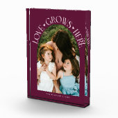 Love Grows Here Modern Arch Cranberry Fotoblokken (Rechts)