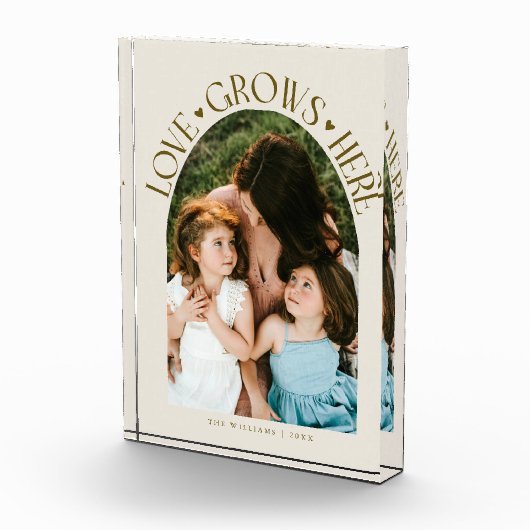 Love Grows Here Modern Arch Cream Fotoblokken (Rechts)