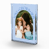 Love Grows Here Modern Arch Icy Blue Fotoblokken (Rechts)