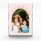 Love Grows Here Modern Arch Peach Fotoblokken (Voorkant)