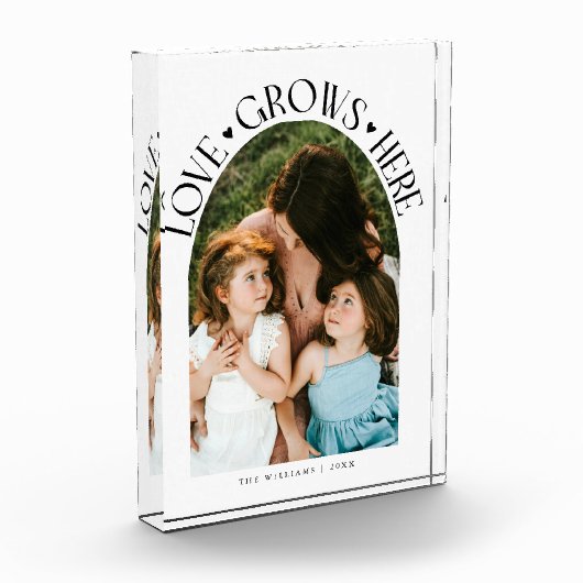 Love Grows Here Modern Arch White Fotoblokken (Links)