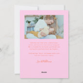 Love Grows Here Orange Pink Arch Valentines Day Feestdagenkaart (Achterkant)