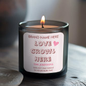 Love Grows Here | Valentine's Day Candle Labels