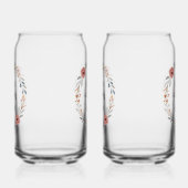 "Love Grows Here" with Floral Wreath Blikvorm Glas (Links)