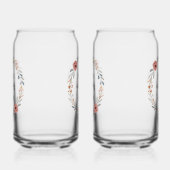 "Love Grows Here" with Floral Wreath Blikvorm Glas (Rechts)