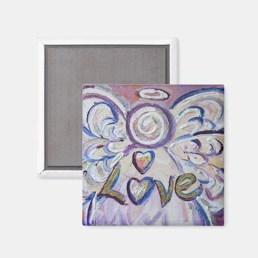 Love Guardian Angel Word Custom Magnets Magneet (Voorkant / Achterkant)