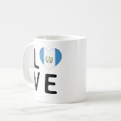 Love - Guatemala Flag Koffiemok (Voorkant links)