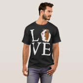 LOVE Guinea Pig Cute Gerbil T-shirt (Voorkant volledig)