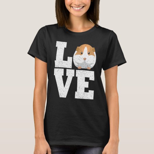 Love Guinea Pig T-shirt Hamsters Lovers Gift (Voorkant)