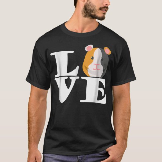 Love Guinea Pigs Tshirt Guinea Pig Love Tee  (Voorkant)