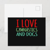 Love Gymnastics And Dogs Gymnast Gymnastic Lover G Briefkaart (Voorkant / Achterkant)