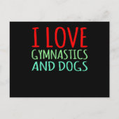 Love Gymnastics And Dogs Gymnast Gymnastic Lover G Briefkaart (Voorkant)