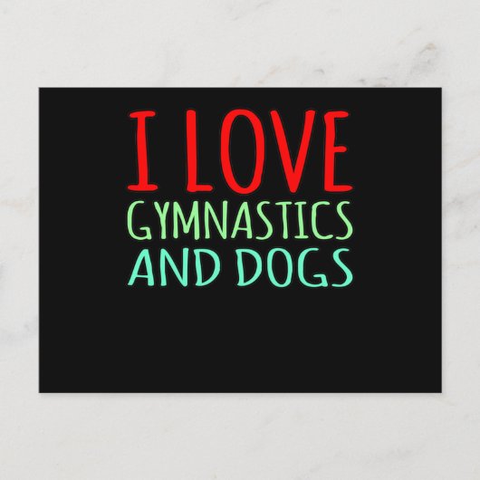 Love Gymnastics And Dogs Gymnast Gymnastic Lover G Briefkaart (Voorkant)