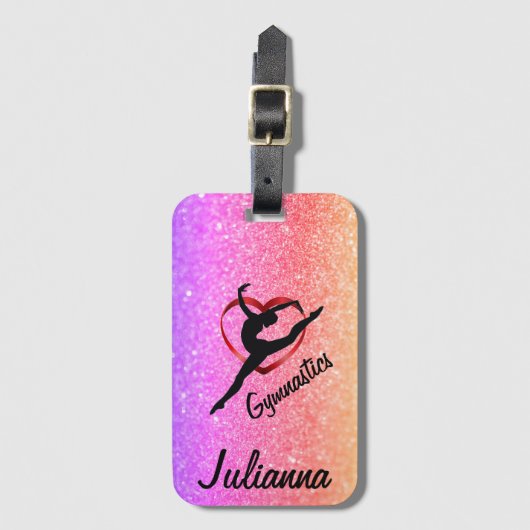 Love Gymnastics Bagagelabel (Voorkant (verticaal))