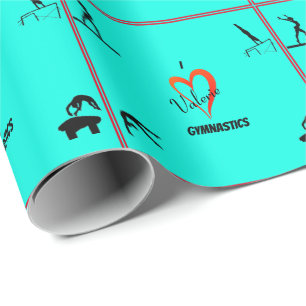 Love Gymnastics Events Girls Cadeaupapier