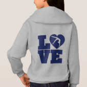 Love Gymnastics Girls' Basic Zip Hoodie (Achterkant)