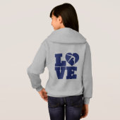 Love Gymnastics Girls' Basic Zip Hoodie (Achterkant volledig)