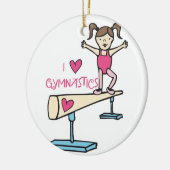 Love Gymnastics Keramisch Ornament (Links)