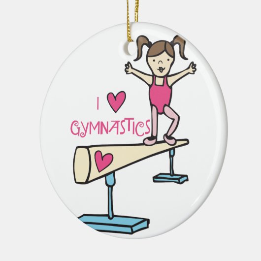 Love Gymnastics Keramisch Ornament (Links)