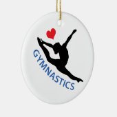 Love Gymnastics Keramisch Ornament (Rechts)