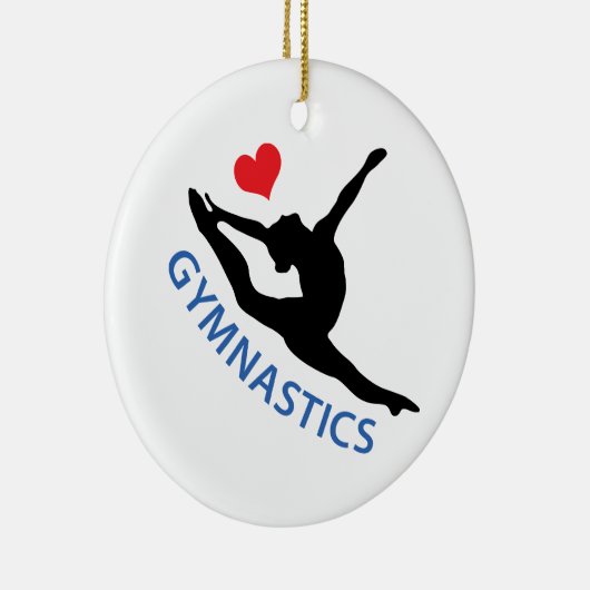 Love Gymnastics Keramisch Ornament (Rechts)
