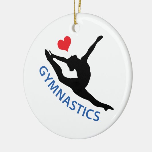 Love Gymnastics Keramisch Ornament (Links)