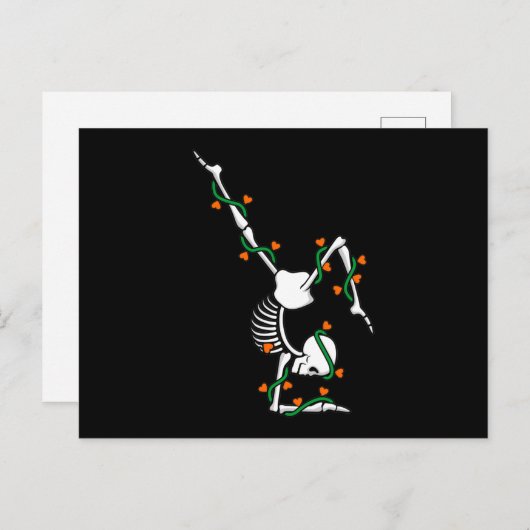 Love Gymnastics Skeleton Gymnast Gymnastic Lover G Aankondigingskaart (Voorkant / Achterkant)