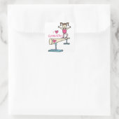 Love Gymnastics Vierkante Sticker (Tas)