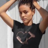 LOVE Hair Stylist Hairdresser Roos Gold Scissors T-shirt