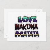 Love Hakuna Matata Gifts Briefkaart (Voorkant / Achterkant)