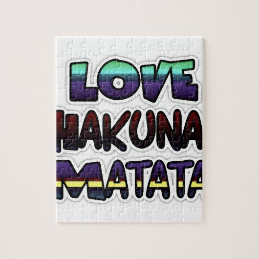 Love Hakuna Matata Gifts Legpuzzel (Verticaal)