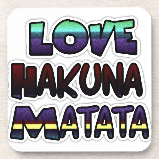 Love Hakuna Matata Gifts Onderzetter (Voorkant)