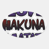 Love Hakuna Matata Gifts Ovale Sticker (Voorkant)