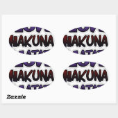 Love Hakuna Matata Gifts Ovale Sticker (Vel)