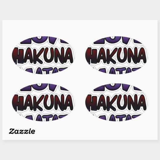 Love Hakuna Matata Gifts Ovale Sticker (Vel)
