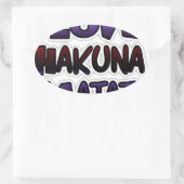 Love Hakuna Matata Gifts Ovale Sticker (Tas)