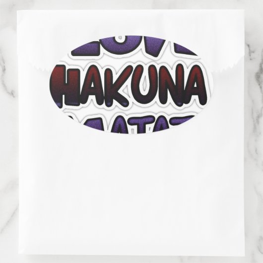 Love Hakuna Matata Gifts Ovale Sticker (Tas)
