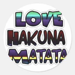 Love Hakuna Matata Gifts Ronde Sticker
