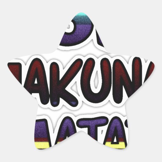 Love Hakuna Matata Gifts Ster Sticker (Voorkant)