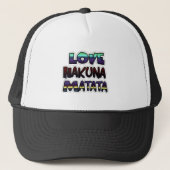 Love Hakuna Matata Gifts Trucker Pet (Voorkant)
